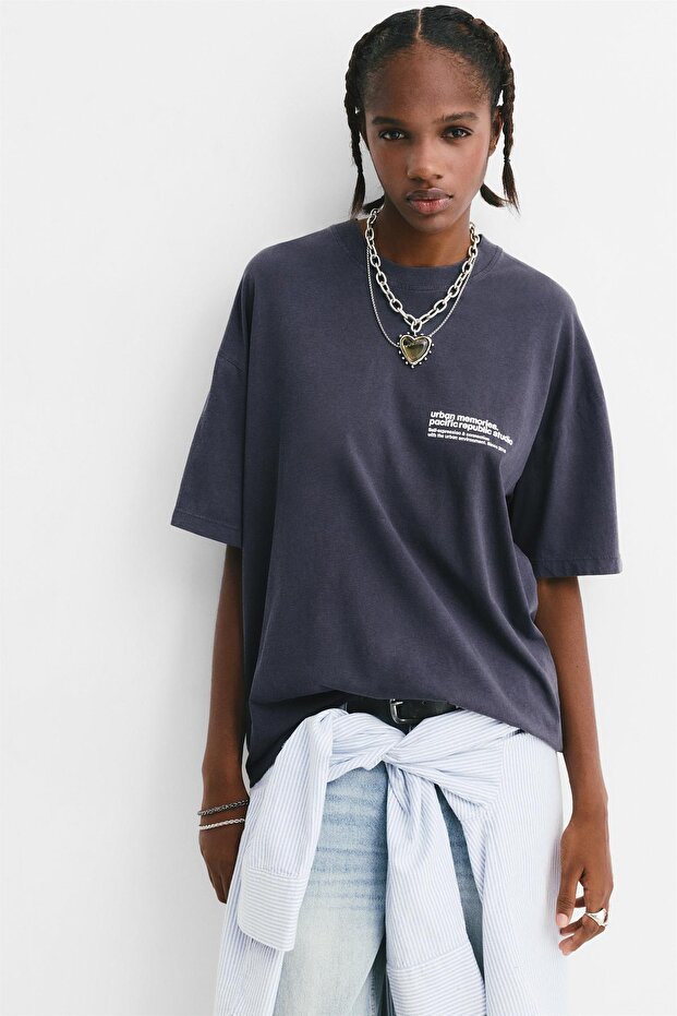 Yazılı t-shirt - 4