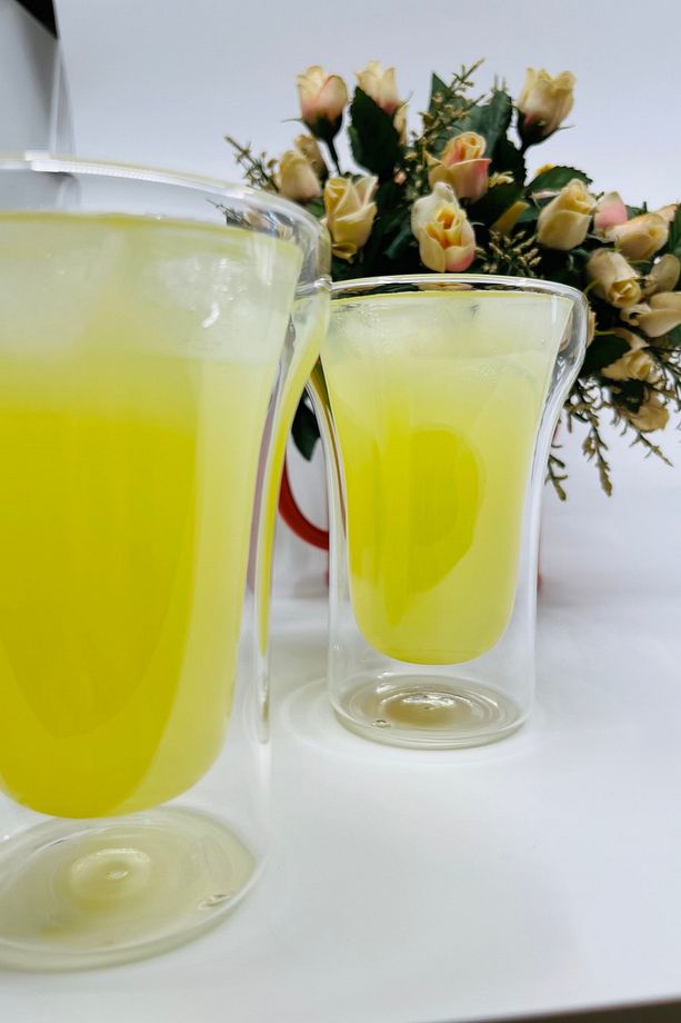 2 Adet 350 ml Kapasiteli Çift Cidarlı Cam Meşrubat Bardağı - 3