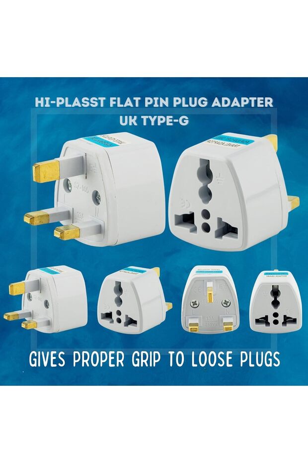 Uluslararası Seyahat Adaptörü 2’li Set, Tip C Avrupa + Tip G İngiltere Adaptör Fişi - 8