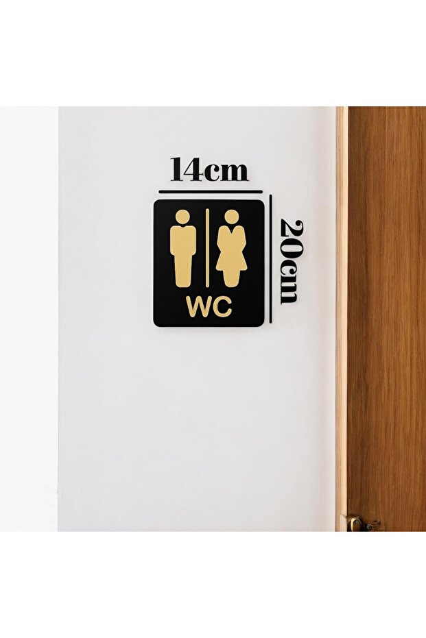 Stylish and Practical Wc Sign - & Mr. Figured - Modern Design, 14X20 Cm" - 4