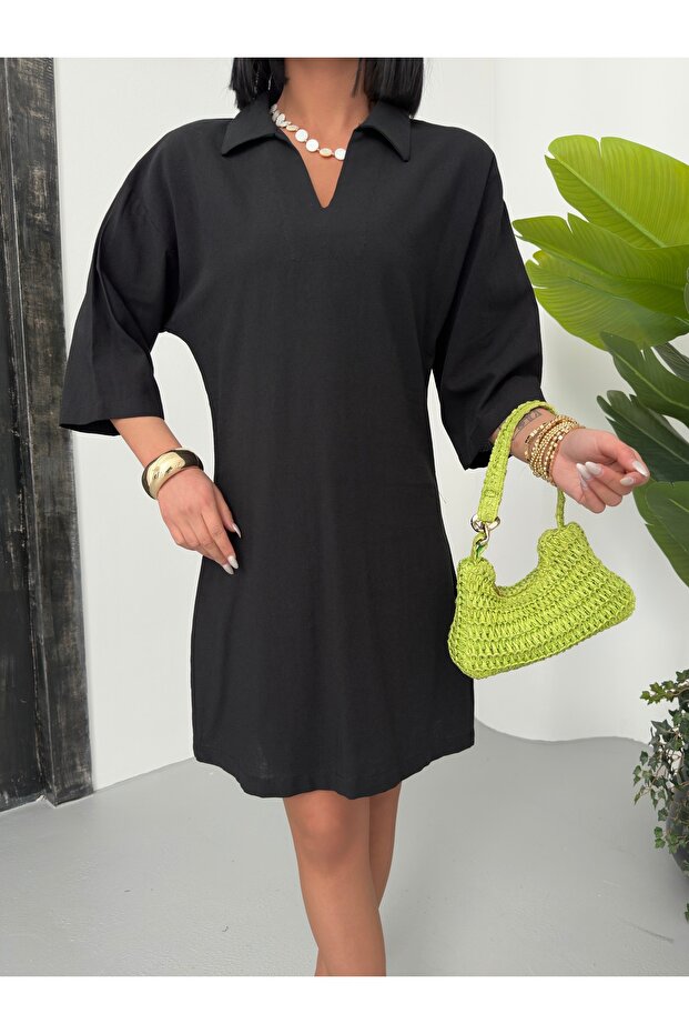 POLO YAKA SADE ELBİSE - 1