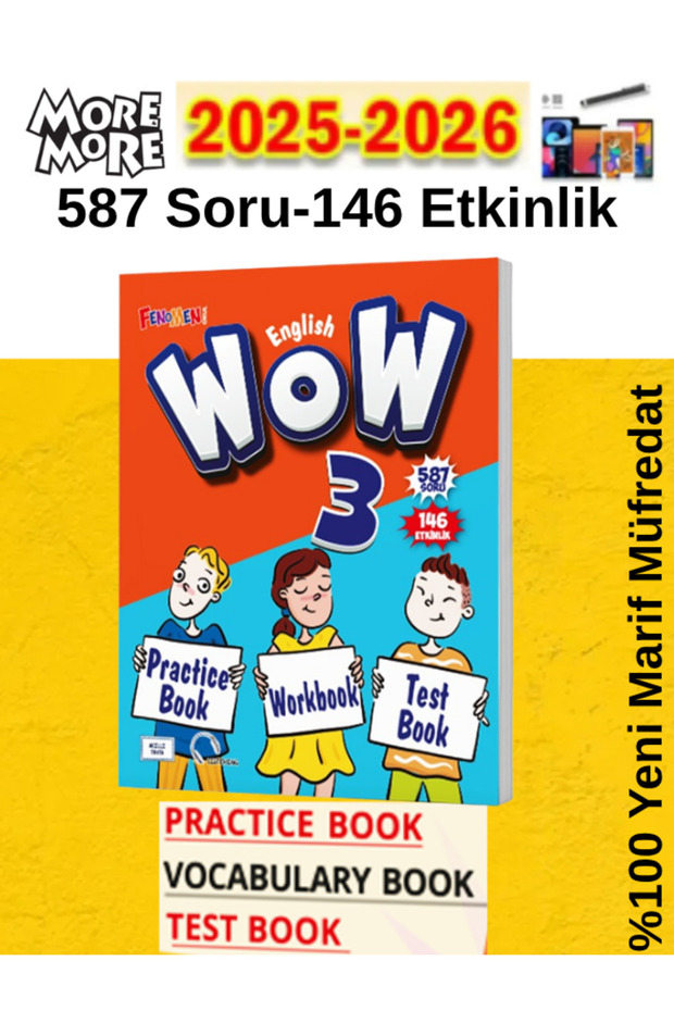 More & More Güncel 3.Sınıf WOW English 3 Practice Book + Workbook + Test Book - 2