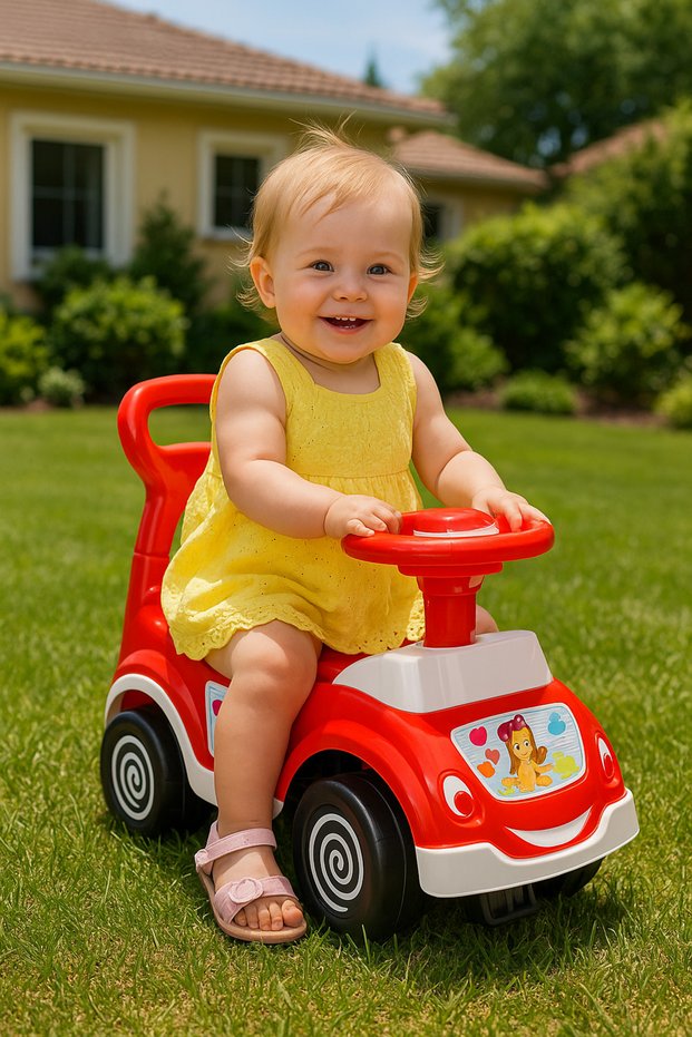 Bultaklı Bin Git My First Car |   12+ Months |   20 kg Capacity Corn Safe Toy Car