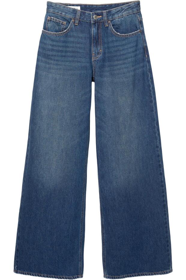 Düşük bel geniş paça jean - 6