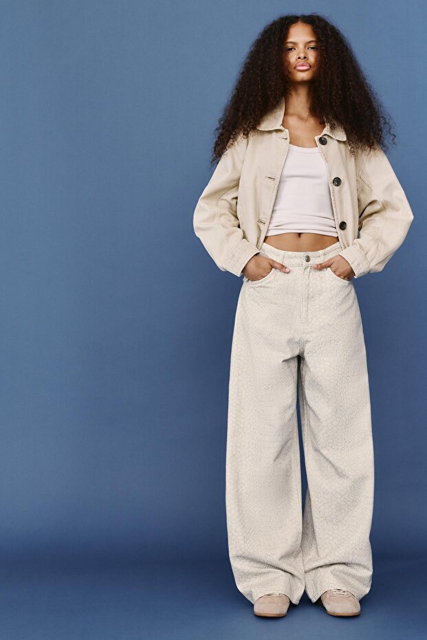 Yılan desenli pantolon - 1