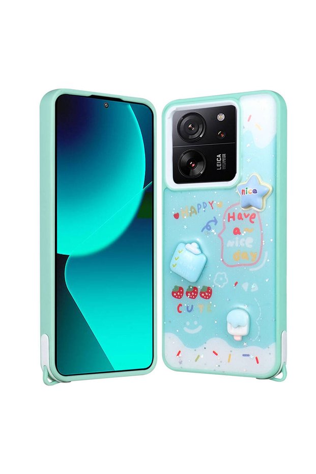 Compatible Case Cevze Cover for Xiaomi Mi 13t Pro Case Shining Glittery Embossed Figure