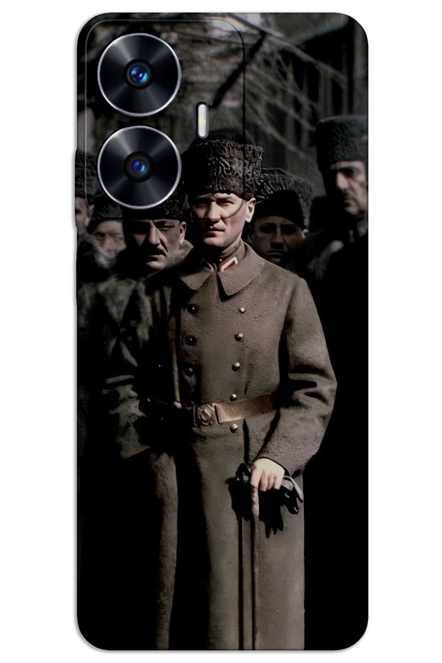 Realme C55 Case Hd Pattern Printed Back Cover - Atatürk Kalpak