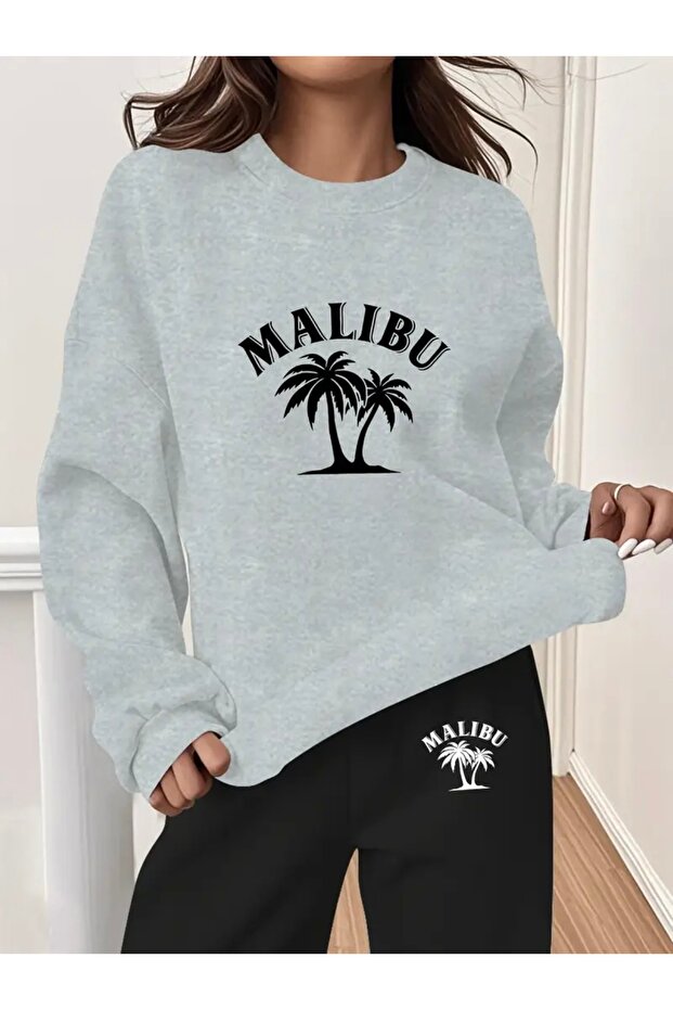 طقم بدلة رياضية MALIBU للجنسين برقبة دائرية سفلية/علوية