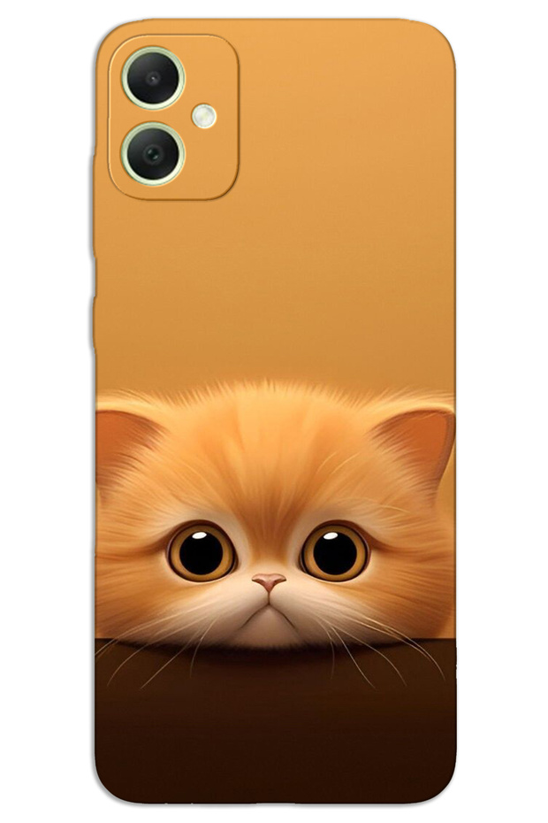 Samsung Galaxy A05 Case Hd Pattern Printed Back Cover - Yellow Kitten
