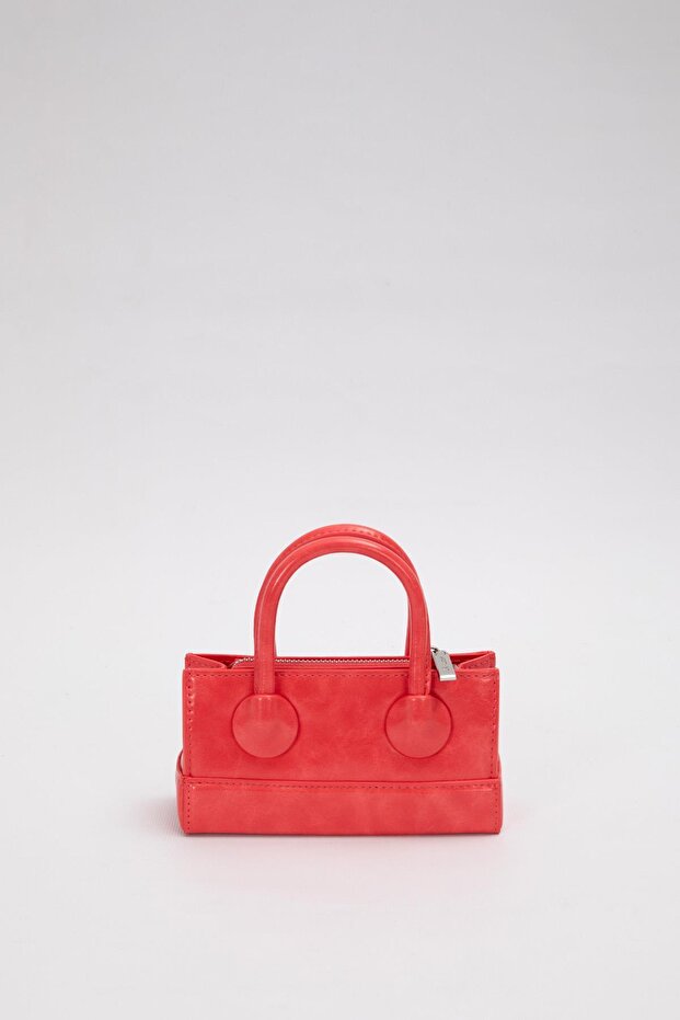 حقيبة يد بقفل أحمر قابل للتعديل - 4