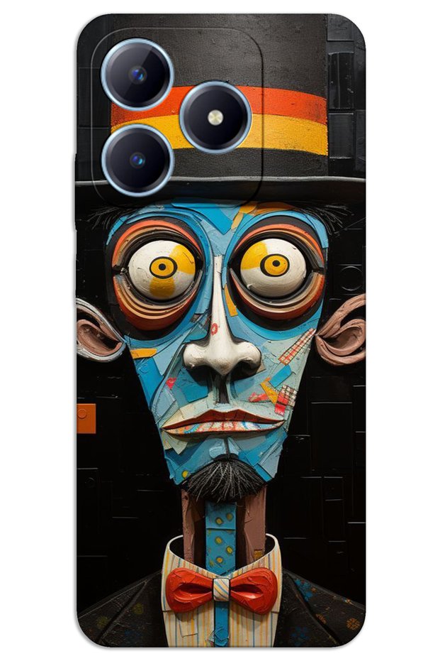 Realme Note 50 Case Hd Pattern Printed Back Cover - Silent Scream