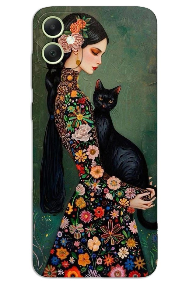 Samsung Galaxy A05 Case Hd Pattern Printed Back Cover - Black Cat