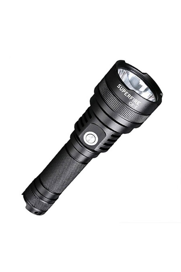 LED Metal Flashlight C8-E, Black - 1