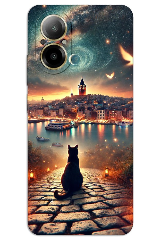 Realme 12 Lite Case Hd Pattern Printed Back Cover - Cat Galata