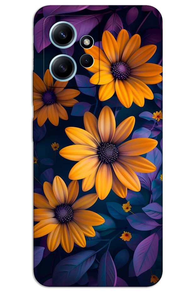Xiaomi Redmi Note 12 4g Case Hd Pattern Printed Back Cover - Yellow Flower