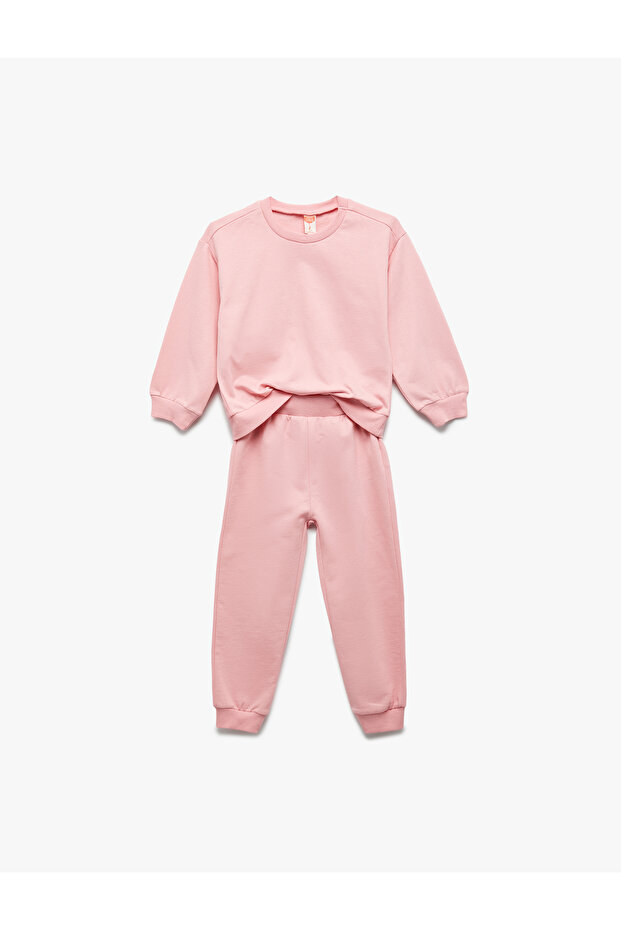 Brushed Inside Cotton 2-Piece Tracksuit Set