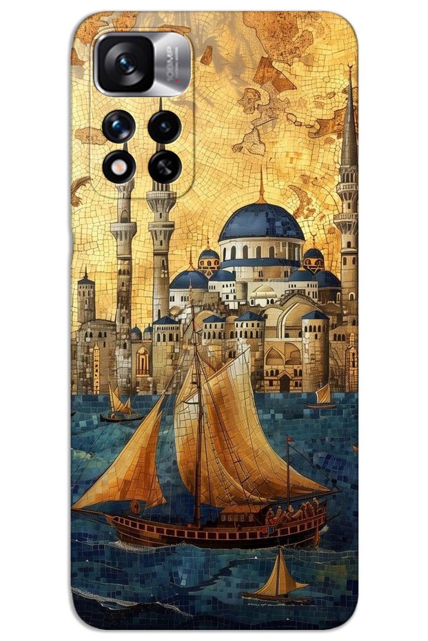 Xiaomi Redmi Note 11 Pro Plus Case Hd Pattern Printed Back Cover - Sailboat Sulaymaniye