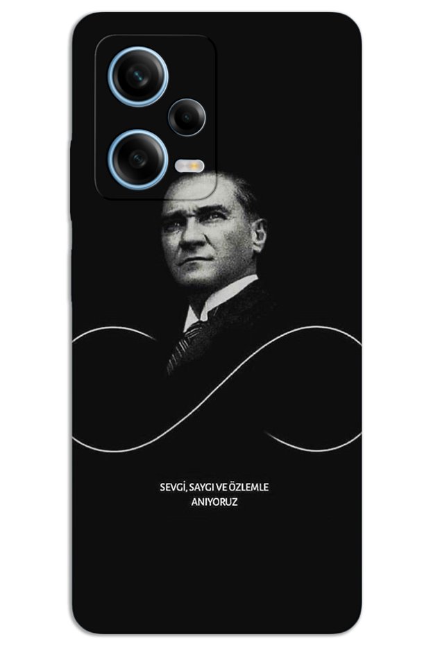 حافظة هاتف Xiaomi Redmi Note 12 5G ذات غطاء خلفي مطبوع بنمط HD - أتاتورك إنفينيتي