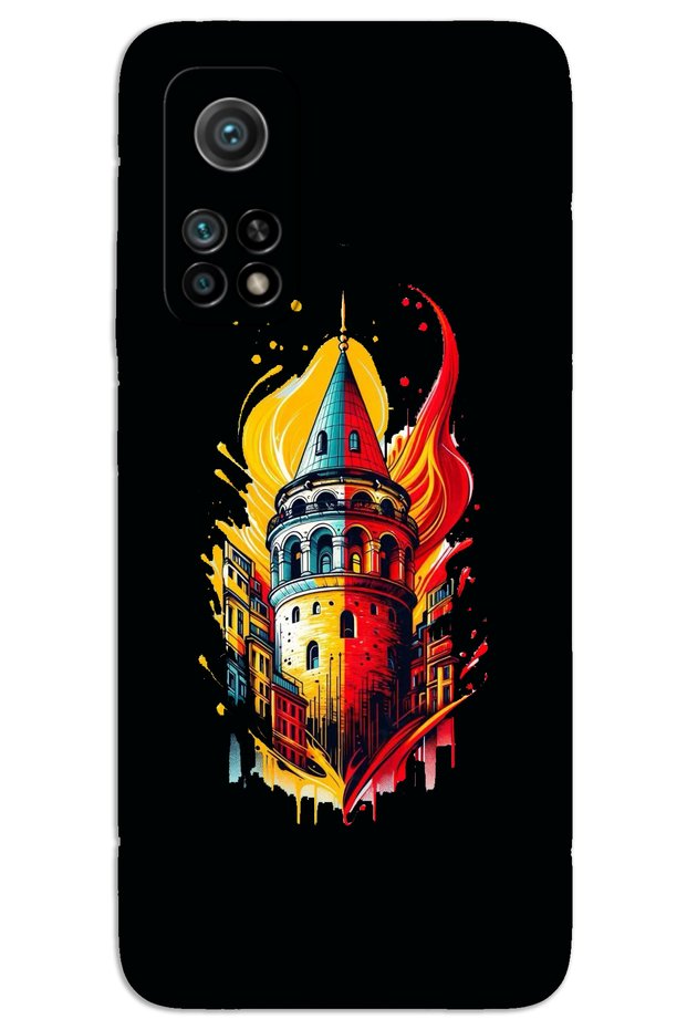 Xiaomi Mi 10t / 10t Pro Case Hd Pattern Printed Back Cover - Yellow Red Galata