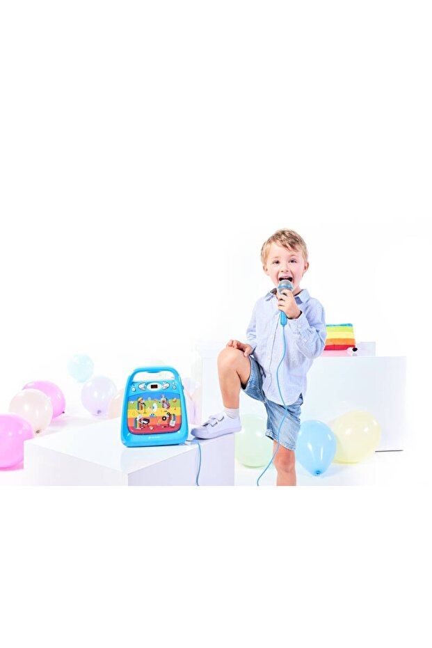 CD player with Bluetooth and karaoke function DECKO, USB, MP3, Microphone, Blue - 10