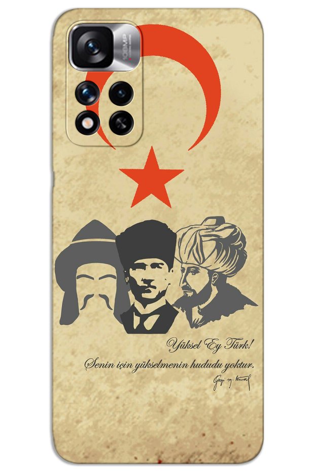 حافظة هاتف Xiaomi Redmi Note 11 Pro Plus مطبوعة بنمط HD - Yüksel Ey Türk