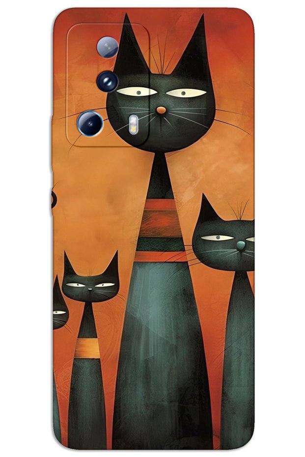 غطاء خلفي مطبوع بنمط HD لهاتف Xiaomi Mi 13 Lite - Art Cat