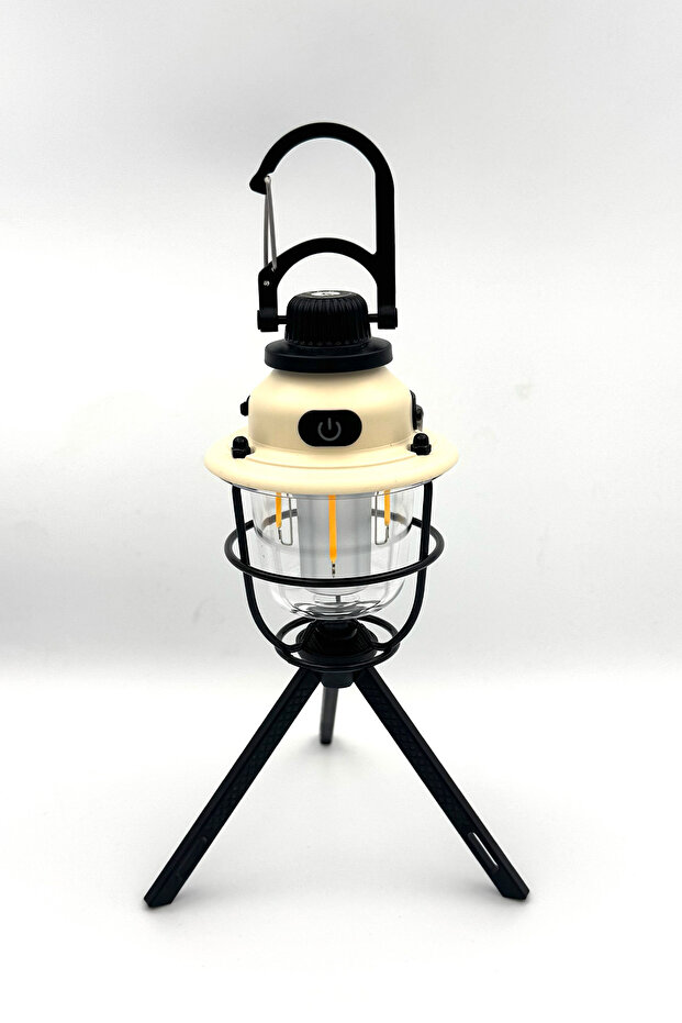 Hag Ayaklı Retro Kamp Lambası Asılabilir Işık Rengi ve Şiddeti Ayarlı Çadır Aydınlatma - 9