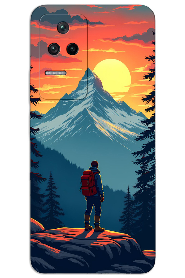 غطاء خلفي مطبوع بنمط Xiaomi Poco F4 HD - Everest