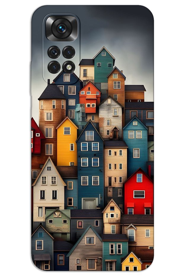 Xiaomi Redmi Note 11 Pro 5g Case Hd Pattern Printed Back Cover - Colorful Houses