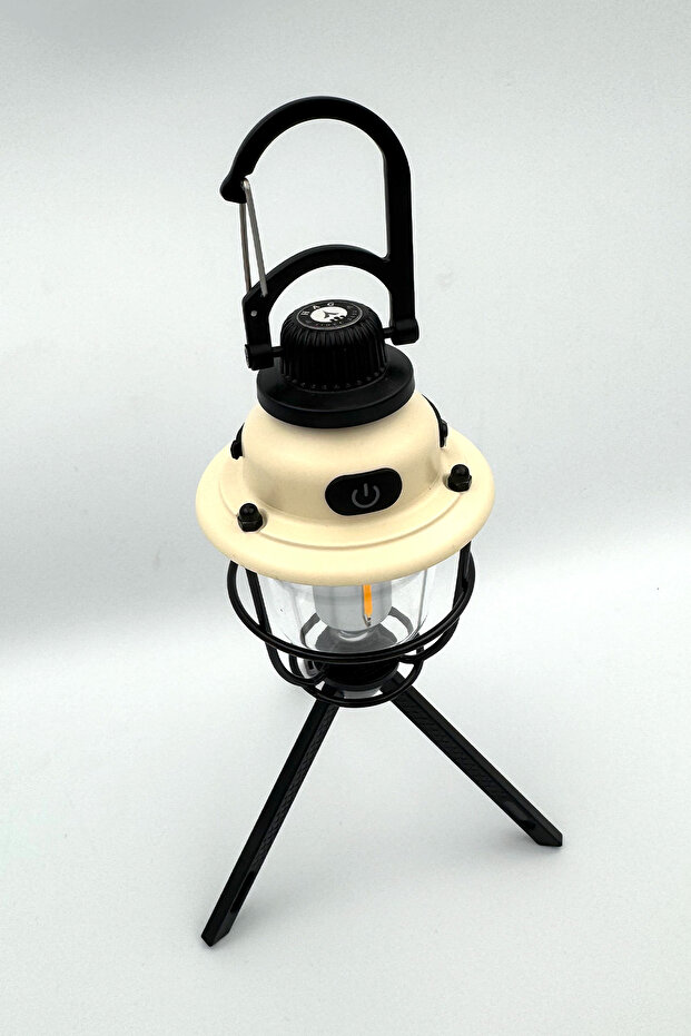 Hag Ayaklı Retro Kamp Lambası Asılabilir Işık Rengi ve Şiddeti Ayarlı Çadır Aydınlatma - 8
