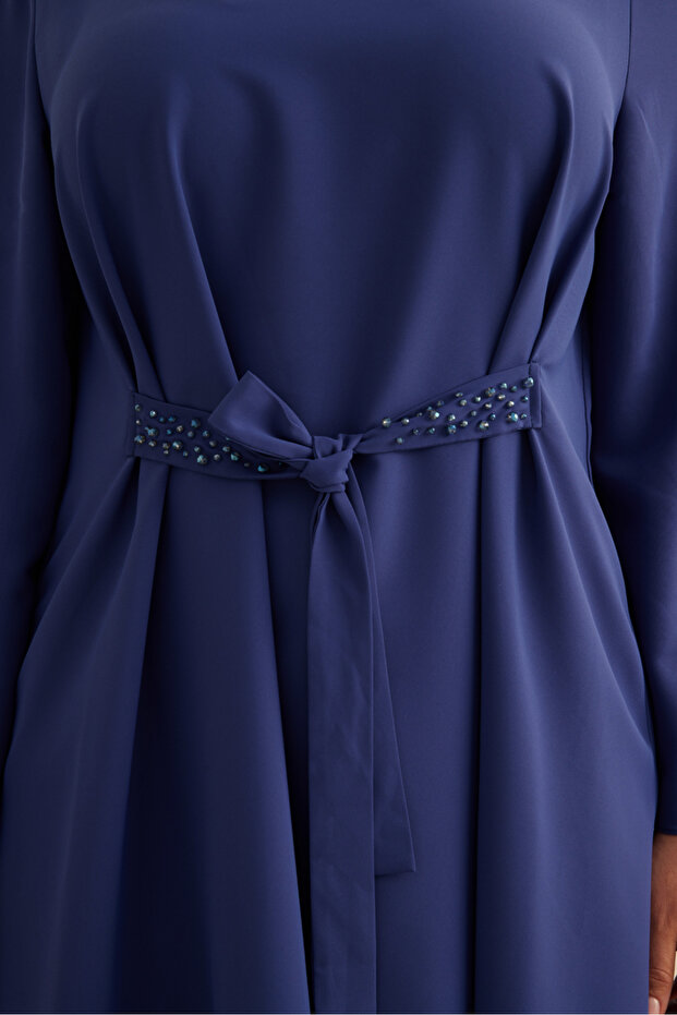 Kemeri İşlemeli Dökümlü Tunik - 6