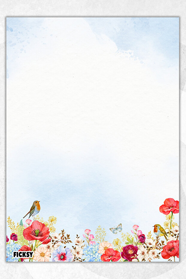 A5 Floral Notepad Unlined Notebook - 50 Sheets - Memopad - Notepad - Notebook - Writing Paper
