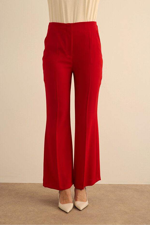 İspanyol Paça Dokuma Pantolon - 3