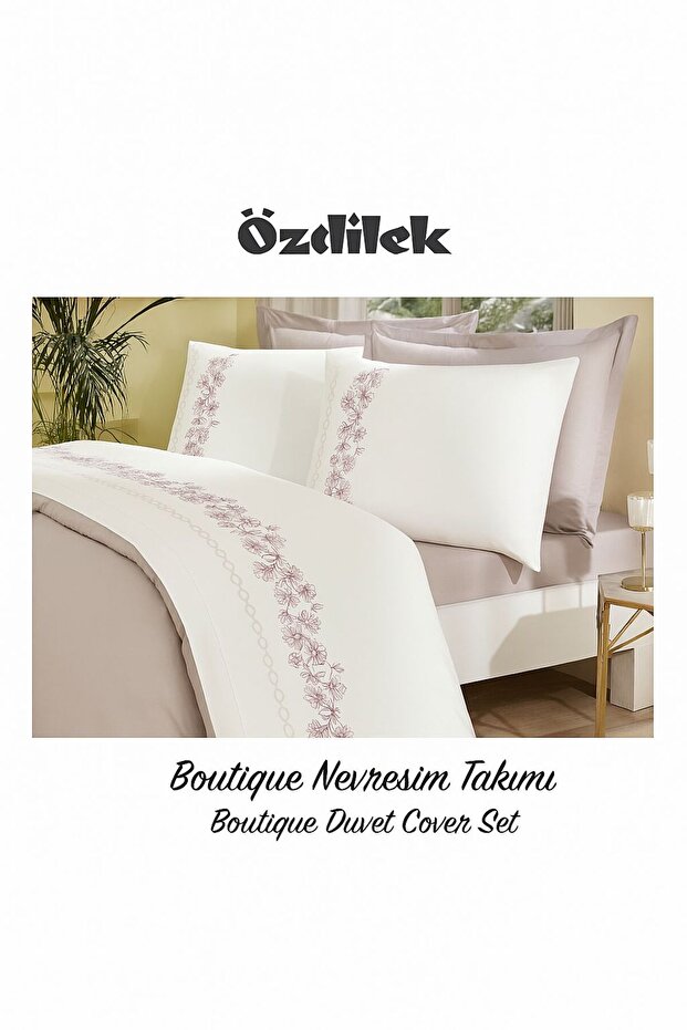 Double Personality Bedding Set Embroidered 4 Pillows