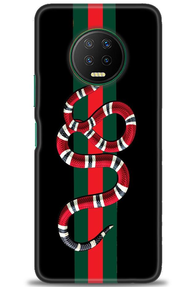 Infinix Note 7 Case Hd Printed Case - Red Green Snake