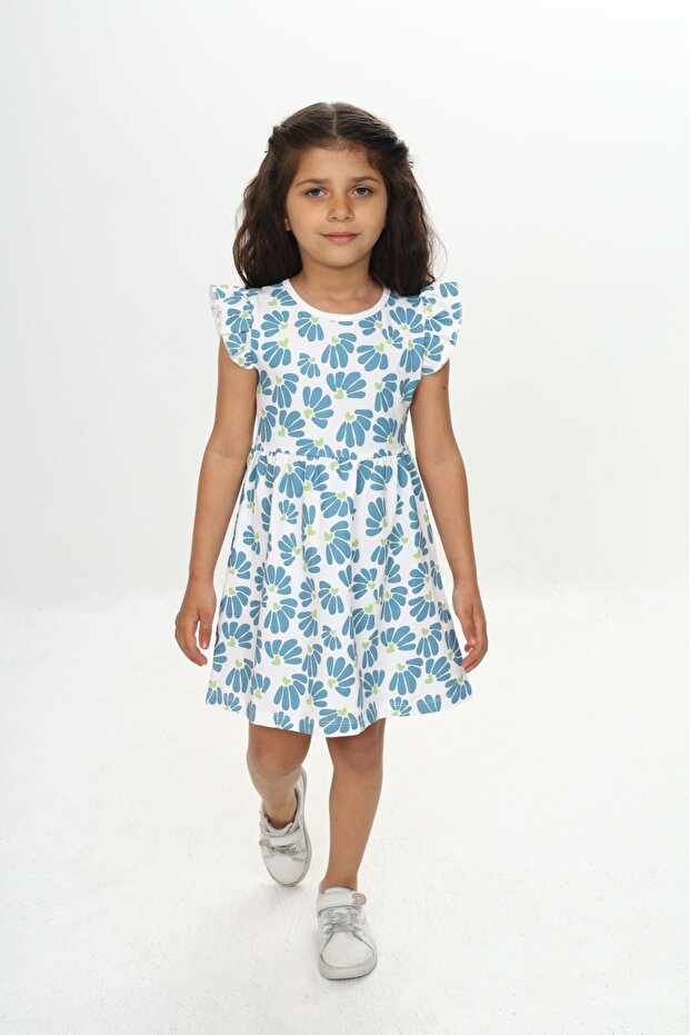 Girl's Floral Printed Dress