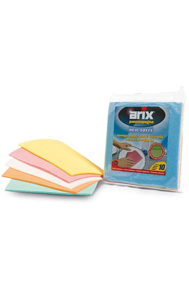 Arix New Softy Natural Cellulose Sponge Cloth - 10 PCS