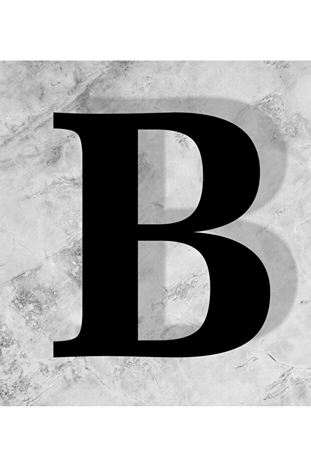 Black Plexy Letter Laser Cut 22 cm Size 3 mm Thickness Self Adhesive (Letter B)