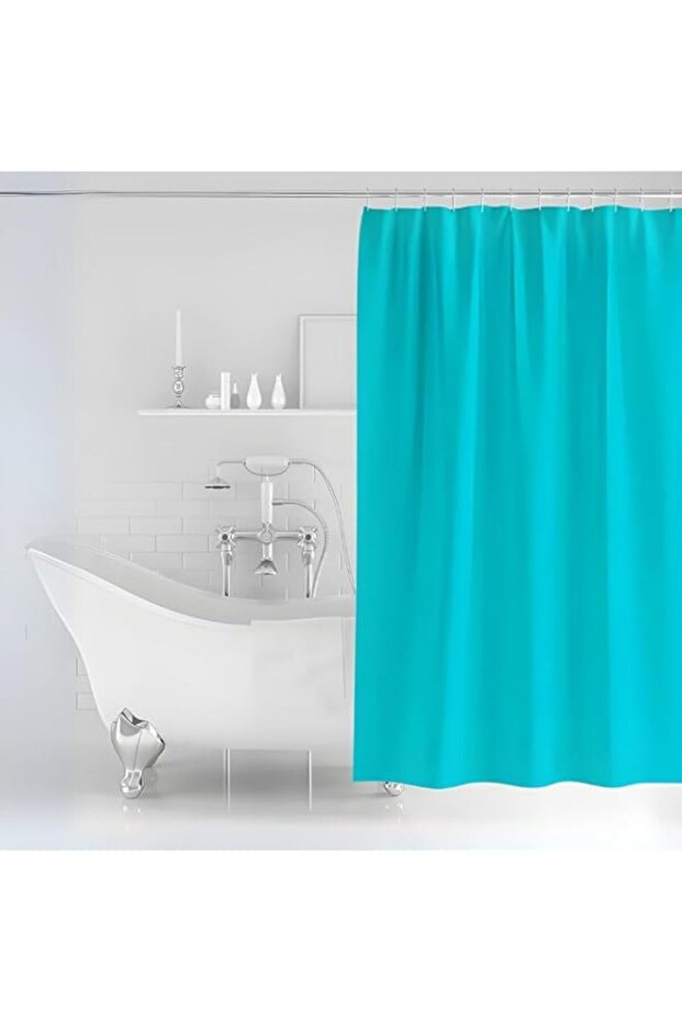 Feelings Shower Curtains (Blue, 180X180)
