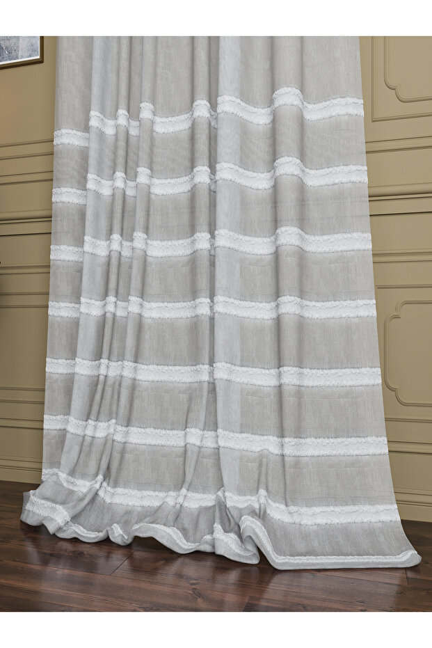 DATÇA KETEN SAKALLI TÜL PERDE - 2