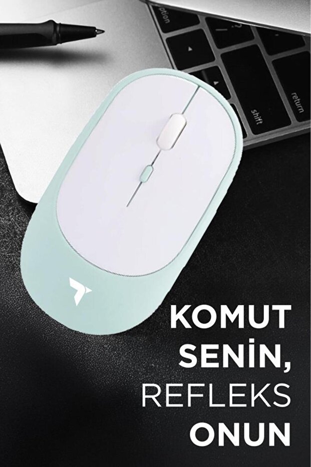 TM-16 Mavi Kablosuz Çift Modlu Sessiz Mouse Fare - 3