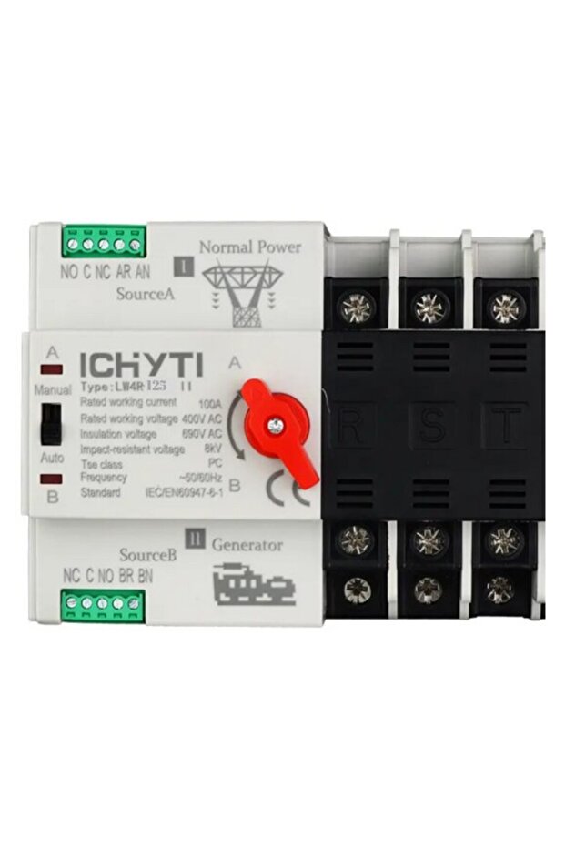 Automatic Transfer Switch, Three-phase, ATS 3P, 125A - 4