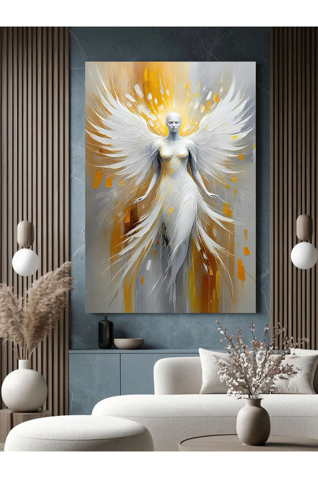 MELEK BASKILI KANVAS TABLO - 2