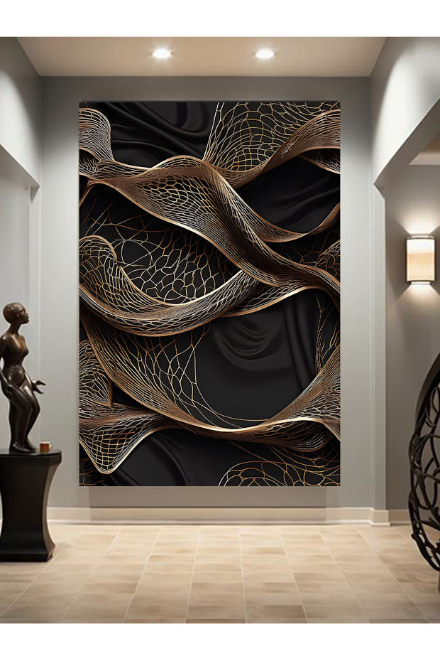 DESEN BASKILI KANVAS TABLO - 4