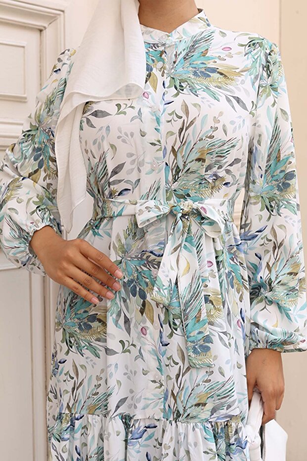Rochie hijab cu model verde 579 - 3
