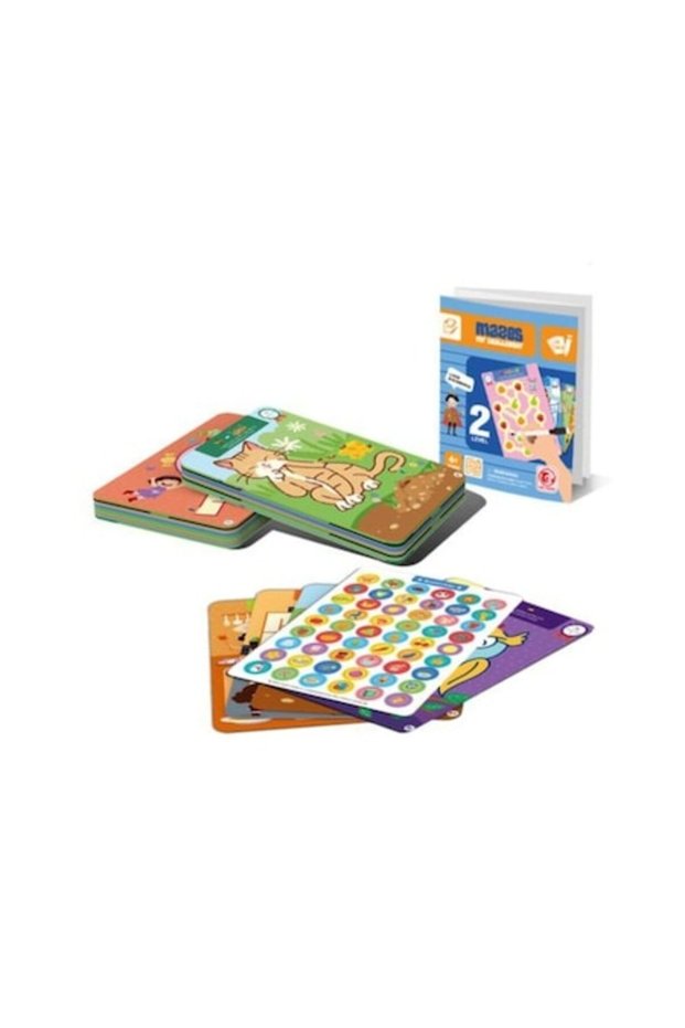 Maze game, 25 reusable boards, Level 2, multicolor