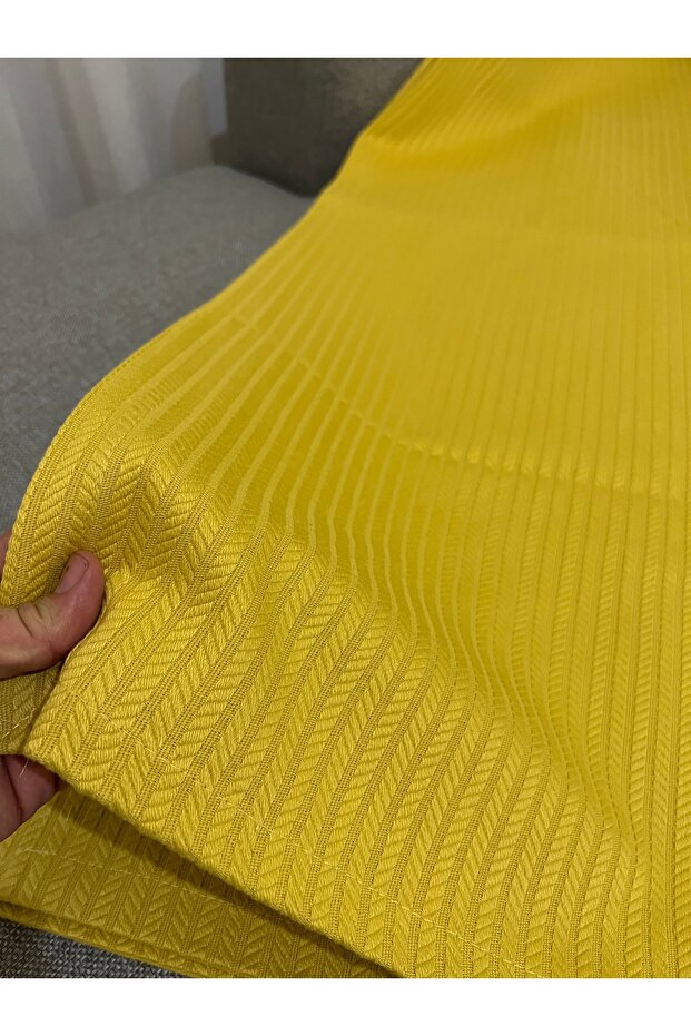 ÖRGÜ DOKU PİKE ÇİFT KİŞİLİK %100 DOĞAL PAMUK NATUREL - 230 X 235 - 8 Farklı Renk Seçeneği - 3