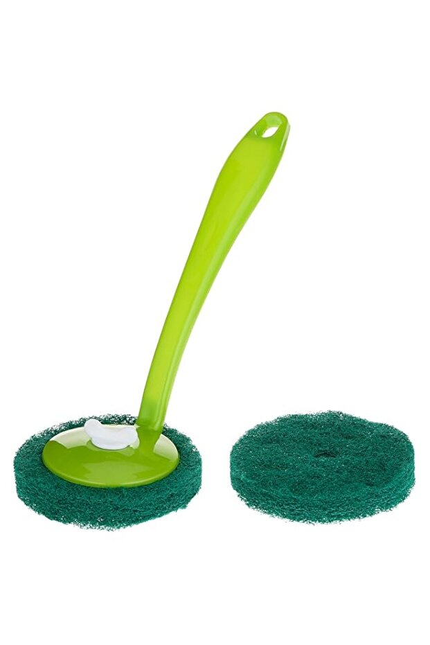Royalford 24cm Long Handle Brush RF10641 Scrubbing with Multi Purpose for Cleaning Kitchen and Bathroom Easy Green