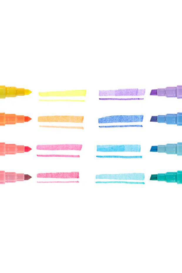 Markere cu varf dublu - Pastel Liners - Set de 8 - 6