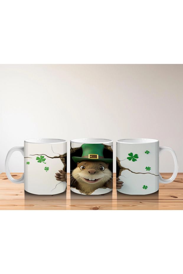 فأر على شكل برسيم – كوب قهوة مطبوع - 5